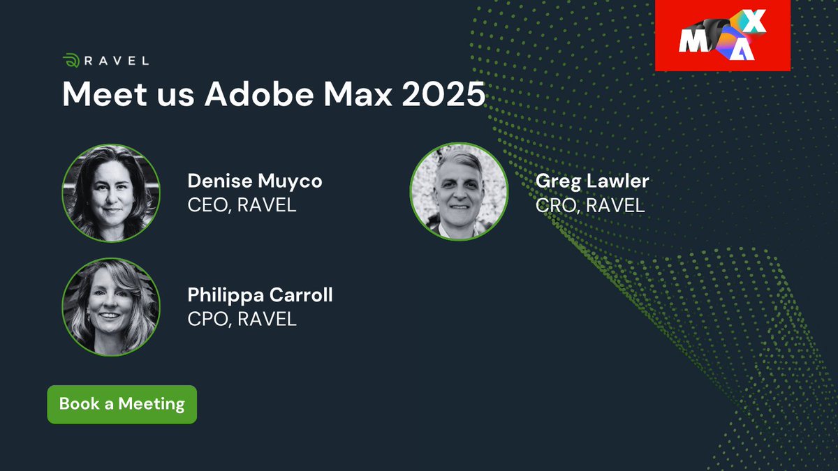 RavelSoftware's tweet image. Turn AI complexity into creative freedom
See RAVEL Orchestrate AI at #AdobeMAX2025: safe, scalable workflows, easy model deployment, asset access, and batch job management - all artist-friendly.
Book a meeting: hubs.li/Q03PCm-F0

#AIForCreatives #RAVELOrchestrateAI