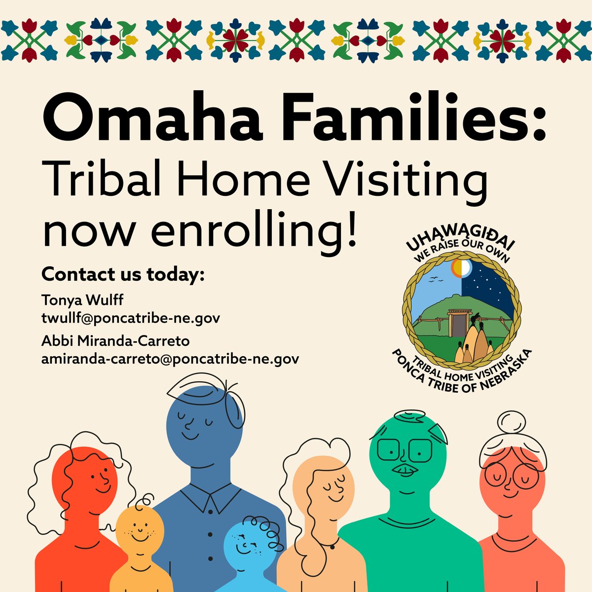 Tribal Home Visiting has expanded to the Omaha! Starting in October, THV will begin enrolling families with children aged 0 to 5 years old, prenatal to pre-kindergarten, in the Omaha metro area and surrounding counties. We look forward to seeing you!