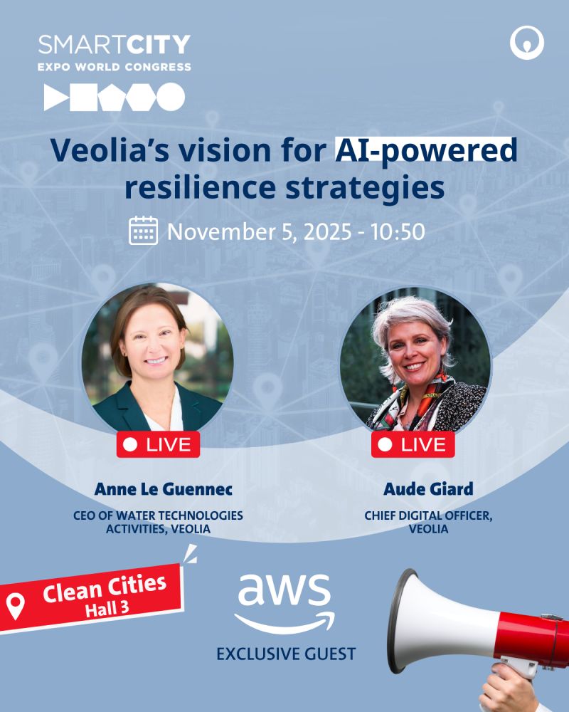 🤝 Through collaborative partnerships, Veolia leverages AI capabilities to optimize environmental impact while advancing water and energy management systems.

Join our exclusive panel at <a href="/SmartCityexpo/">Smart City Expo World Congress</a> to learn more!