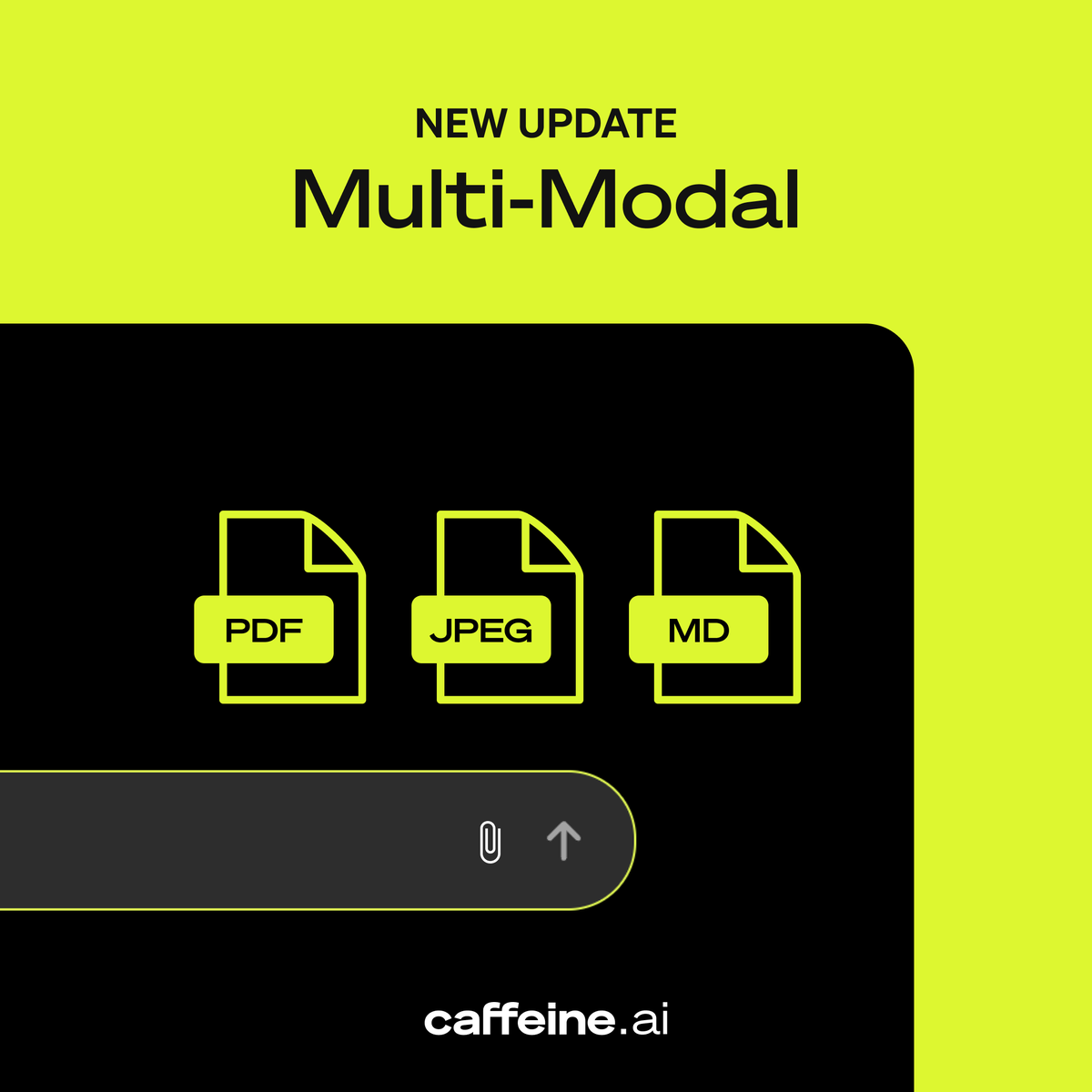 caffeineai's tweet image. Update: Caffeine is now multi-modal
What does that mean?
Caffeine’s multi-modal capabilities mean you can interact with the platform using various types of content - text, images, audio, video, and documents.
This flexibility allows you to build richer, more interactive apps,…