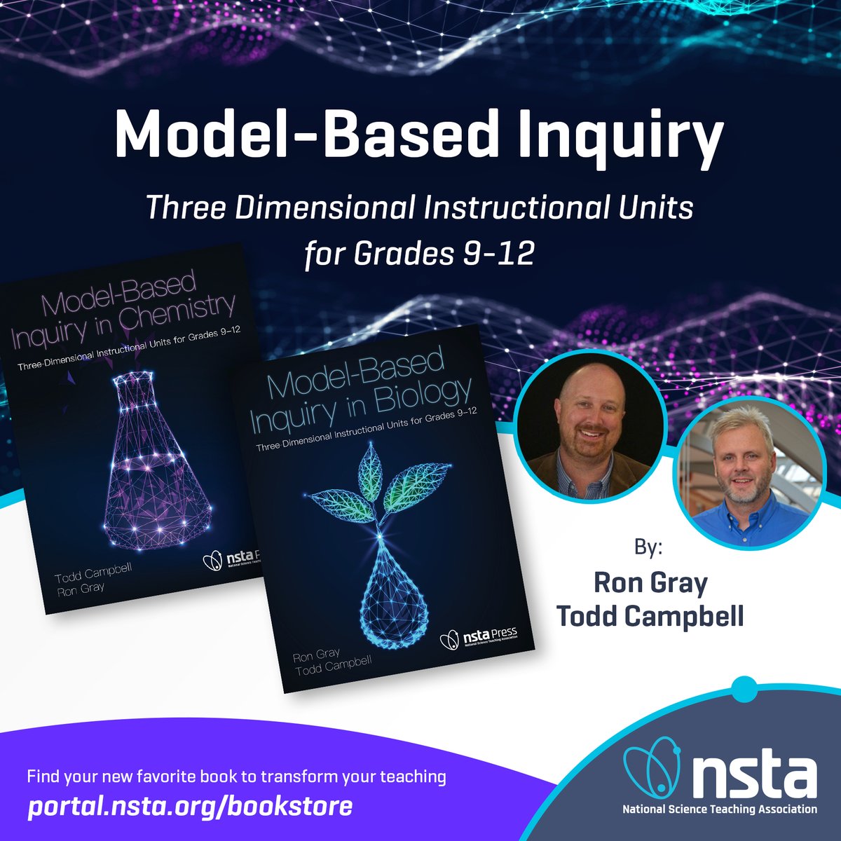 NSTA's tweet image. High school science teachers! Check out NSTA’s Model-Based Inquiry books in biology &amp;amp; chemistry—packed with modeling-based units for 3D learning.

⚗️ Chemistry: bit.ly/47hViVU
🧬 Biology: bit.ly/47crbiI

#ModelBasedInquiry #NGSS #ScienceEd #STEMTeaching #NSTA