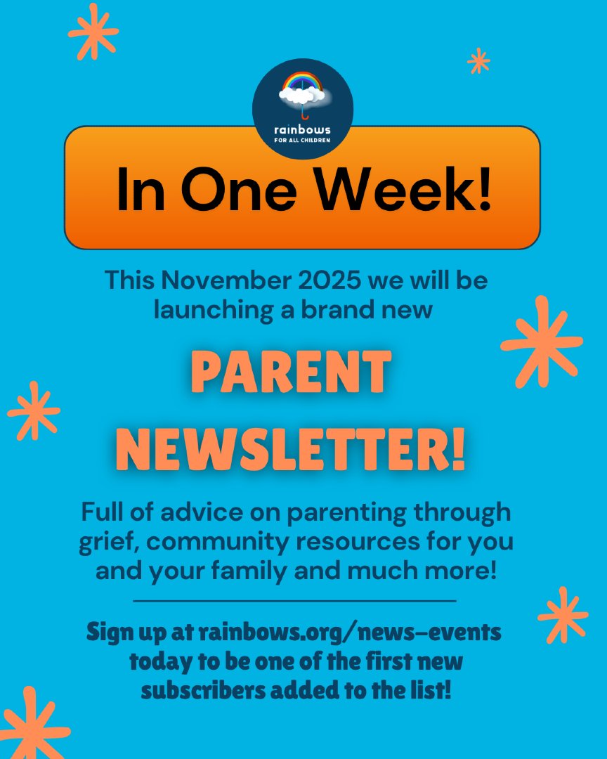 Only one week until our very first parent newsletter drops! Get on the list today to receive quarterly advice for parenting through loss and uncertainty through the seasons.

Sign up at the link in our bio! 

#parentingthroughgrief #griefsupportforfamilies #parentingresources