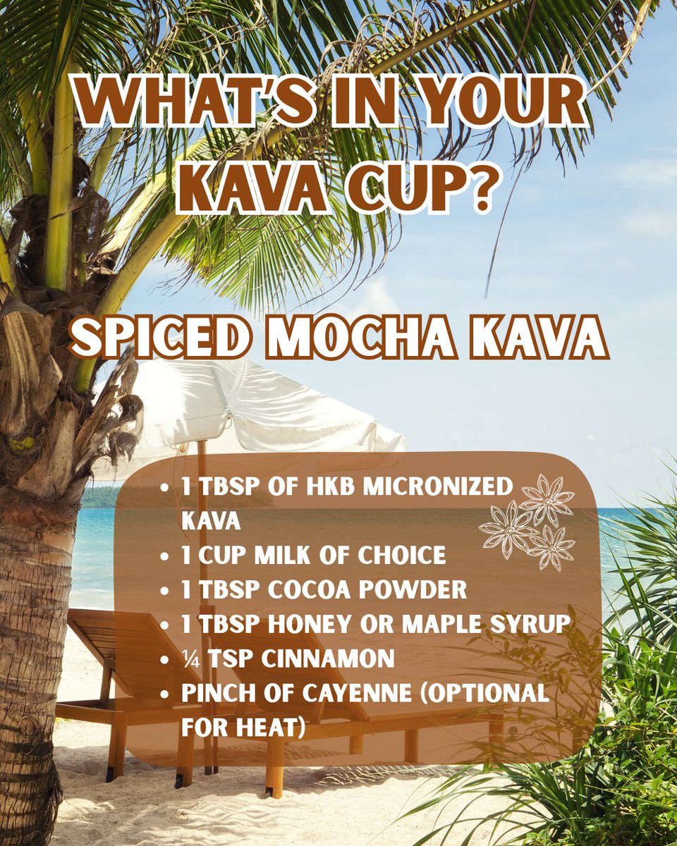 KavaDotCom's tweet image. 🍫🍂 Because sometimes fall vibes need a little chocolate magic. Give this recipe a try and let us know what you think about the Spiced Mocha Kava!  🍫🍂

@Kavadotcom #kavakava #spicedmocha #Kavalove #lifeinbalance
