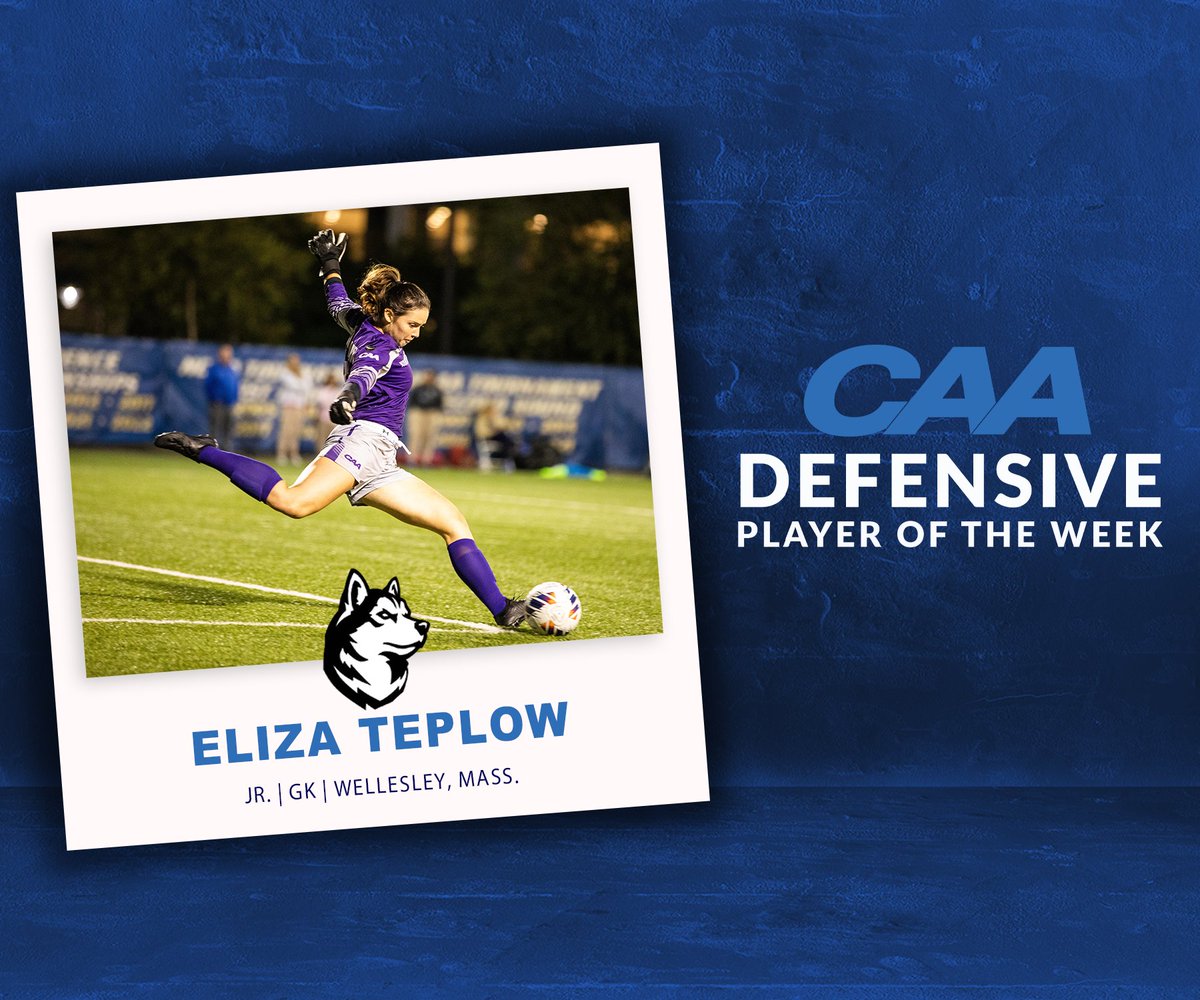 ⚽️ Women's #CAASoccer Co-Defensive Player of the Week

Eliza Teplow tied her career-high with 11 saves for <a href="/GoNUwsoccer/">Northeastern Women’s Soccer</a> in a 0-0 draw at Monmouth

📰 tinyurl.com/yc5nk3a8