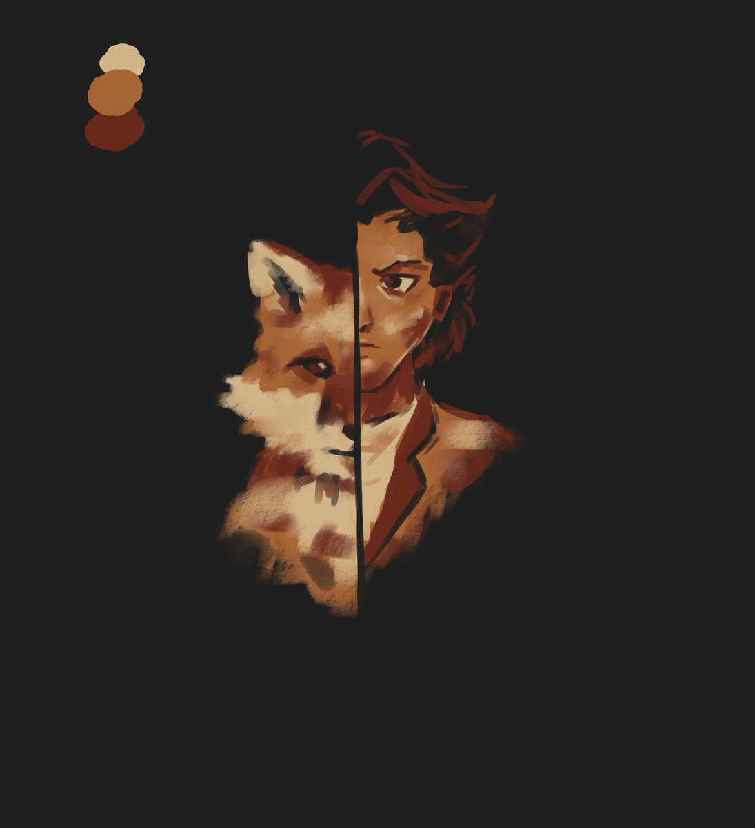 Early concept art for Yako, a character who's mind exists in both a human and fox at the same time! 

You can play the demo of Nocturne for free on Steam right now: store.steampowered.com/app/1374860/No… 

#indiegame #indiegamedev #nocturne #rhythmrpg