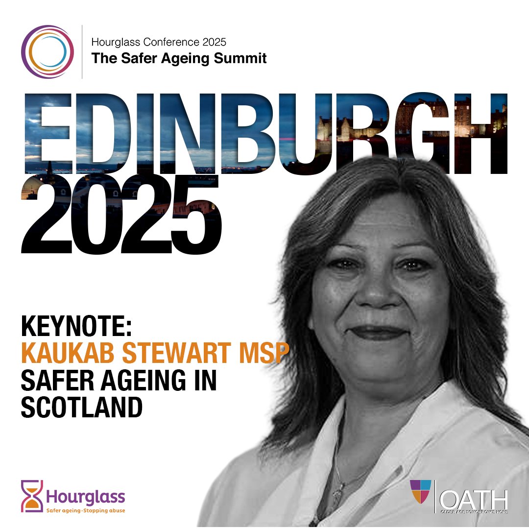 We’re excited to welcome Kaukab Stewart MSP, Minister for Equalities, to the #SaferAgeing Summit 2025. Minister Stewart will speak about Scotland’s leadership role in embedding safeguarding and protecting older people from harm.
👉 eventbrite.co.uk/e/hourglass-co…