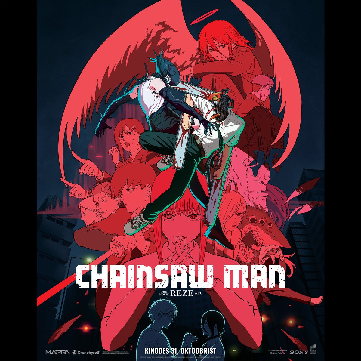 CinamonEesti's tweet photo. Denji, tema koer Pochita ja salapärane Reze sukelduvad peadpööritavasse lahingusse, mis on täis armastust, kaost ja lendavaid jäsemeid! ⚡

Ära maga maha “Chainsaw Man - The Movie: Reze Arc” CINAMON T1 kinos!

#cinamonkino #ChainsawManMovie https://t.co/M6up4vMohh