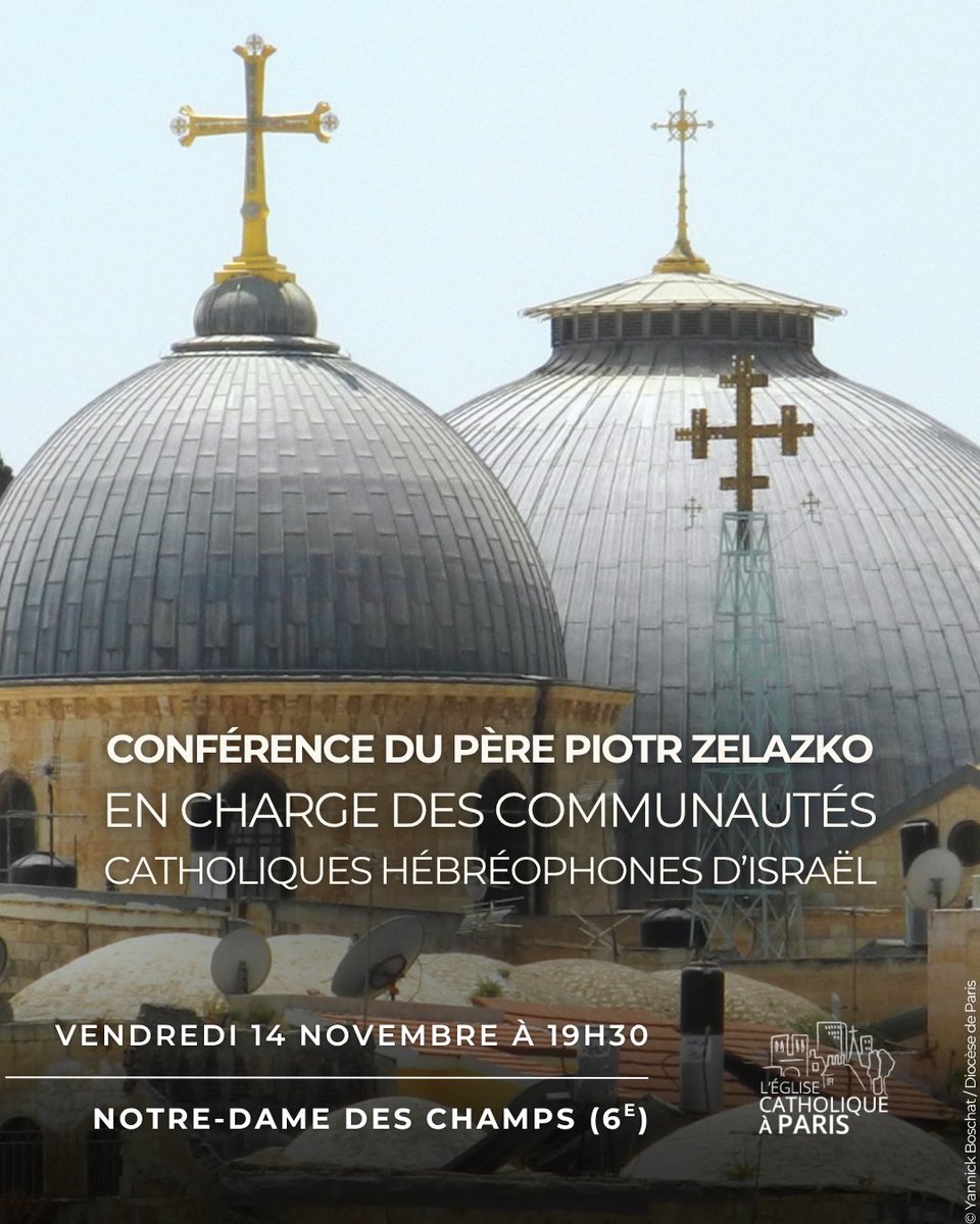 🕊️ Comment les communautés paroissiales hébréophones d’Israël peuvent-elles aujourd’hui être artisans de paix et vecteurs de dialogue entre juifs, chrétiens et musulmans ?

La paroisse Notre-Dame des Champs accueillera le père Piotr Zelazko, vicaire patriarcal en charge des