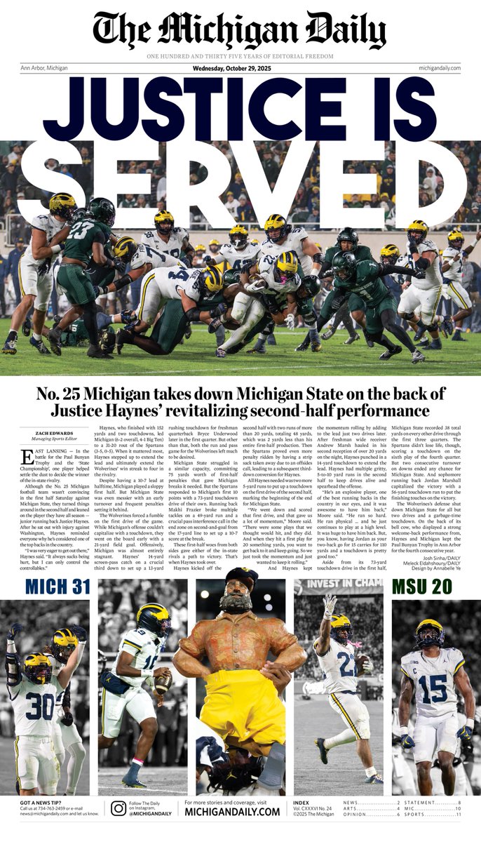 Michigan Daily Sports tweet media