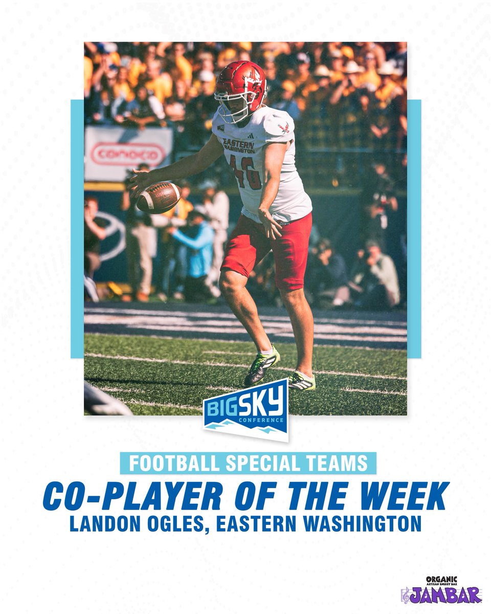 Landon Ogles got a workout on Saturday for Eastern Washington 

▪️10 punts for 44.5 average 
▪️5 punts landed inside the 20
▪️3 punts over 50 yards 

#ExperienceElevated