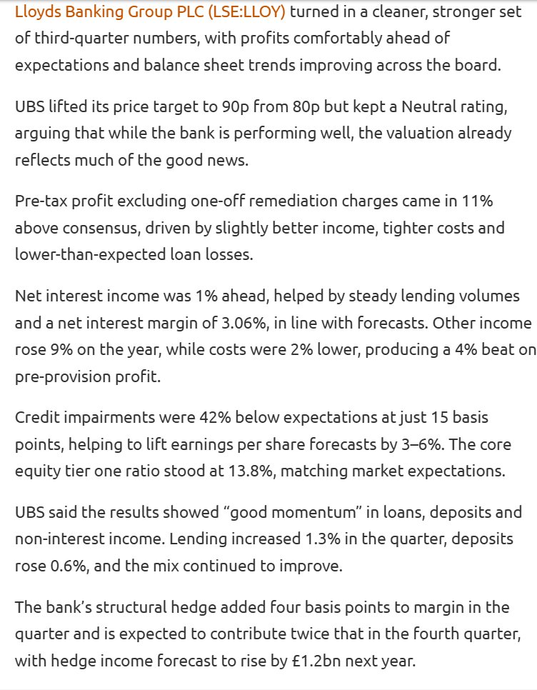 entrustTMF's tweet image. #LLOY Lloyds steady as it goes, with hints of improvement ahead

proactiveinvestors.co.uk/companies/news…
