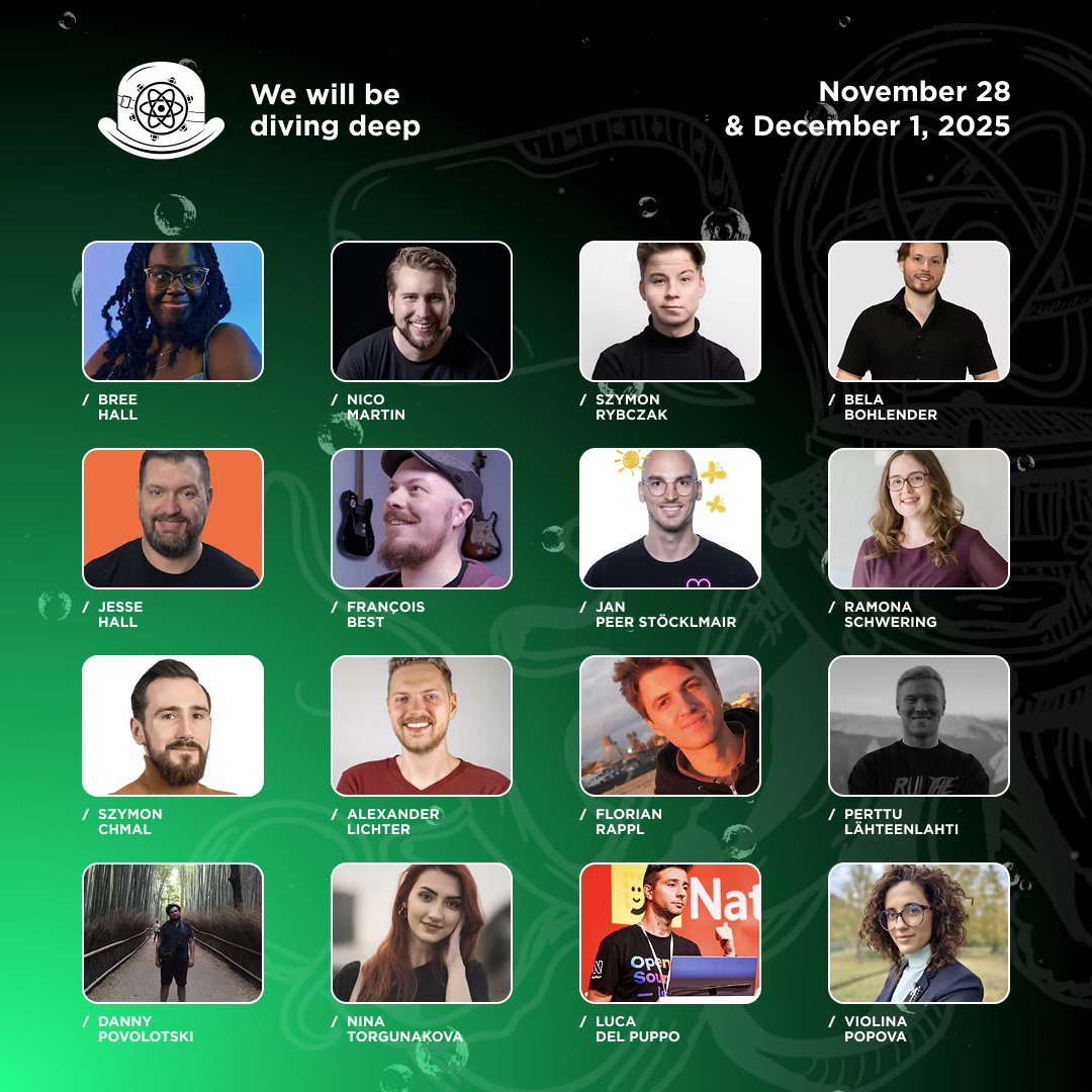 ReactAdvanced's tweet image. 🤿Dive into the latest in React, web development, AI!

See you in London or Online?🌟reactadvanced.com