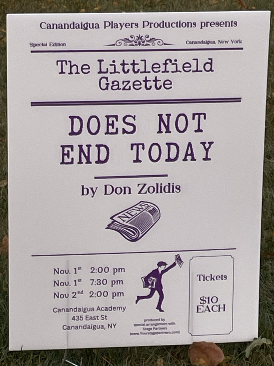Join us this weekend for the Academy’s fall play! You’ll laugh, you’ll cry, you’ll walk out feeling good. #CA1791