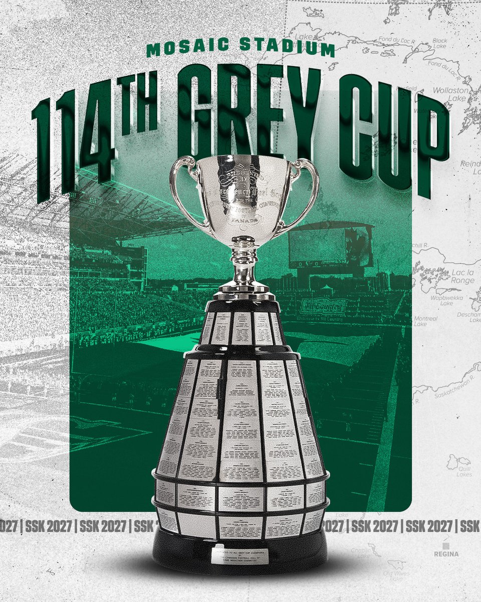 Prairie Party loading... The 114th Grey Cup is headed to Saskatchewan 🏈🌾 #RiderNation #GreyCup

🗞️: bit.ly/4ozHa1f