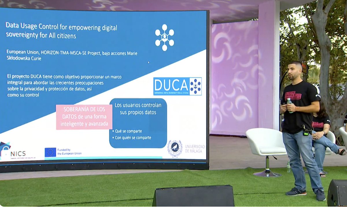 NICS Lab tuvo el placer de presentar <a href="/DucaProject/">DUCA Project</a> durante La Noche Europea de los Investigadores 2025 en Málaga. Fue muy inspirador compartir este importante trabajo, concienciar sobre la privacidad y el control de los datos y sentir el entusiasmo de tantos participantes👏