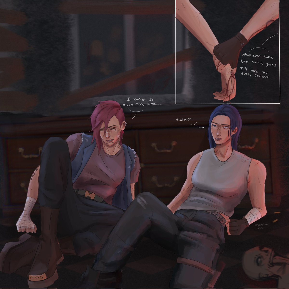 Day 3 #spookycaitviweek (Caitvi Zombie apocalypse) 
Make every second count
#arcane #caitvi