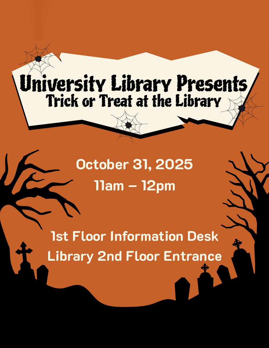 cpplibrary's tweet image. Tomorrow and Friday, the University Library is hosting four fun Halloween events: Themed Button Making, Pumpkin Decorating Bash, DIY Halloween Costume Competition, and on Halloween Day, Trick or Treat at the Library. See you there, Broncos!