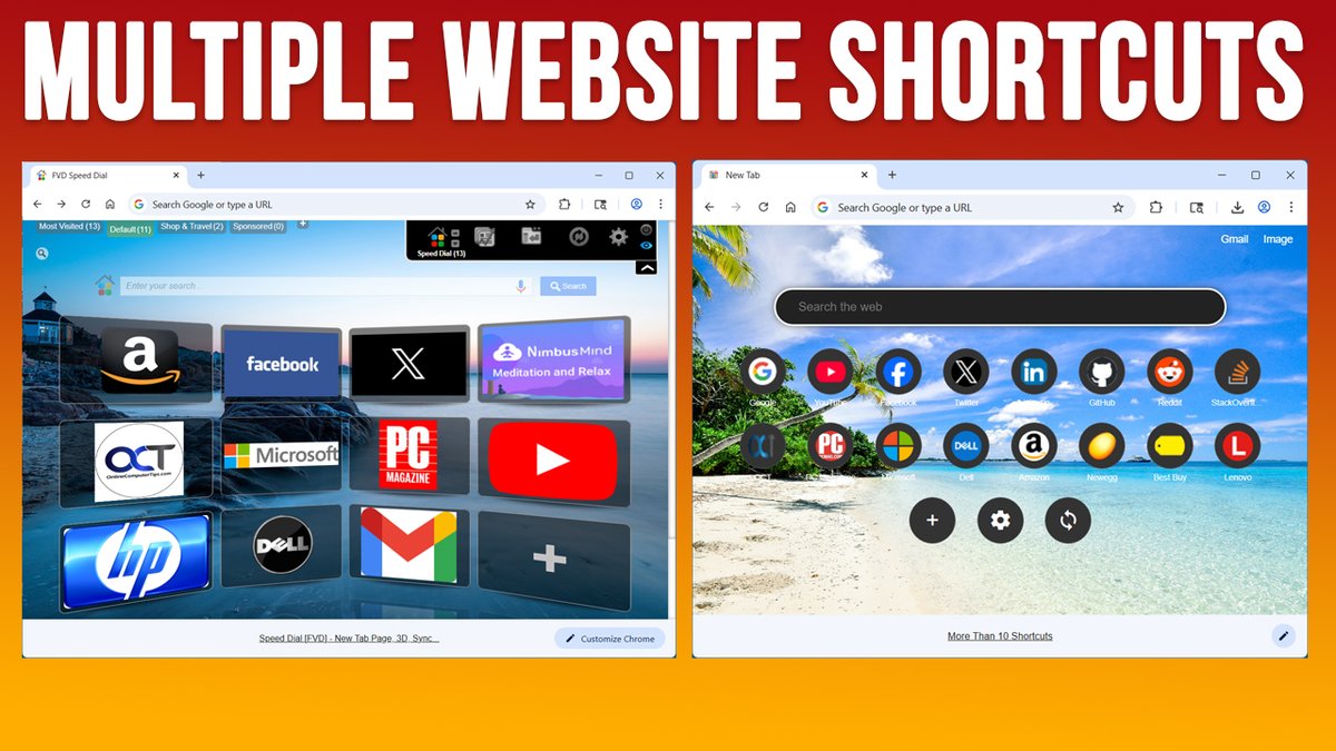 OnlineCompTips's tweet image. Do you want more than 10 web browser shortcuts on your browser home page? If so, here are some options you can try out!

youtube.com/watch?v=yDrzY-…

#browsers
#chrome
#edge
