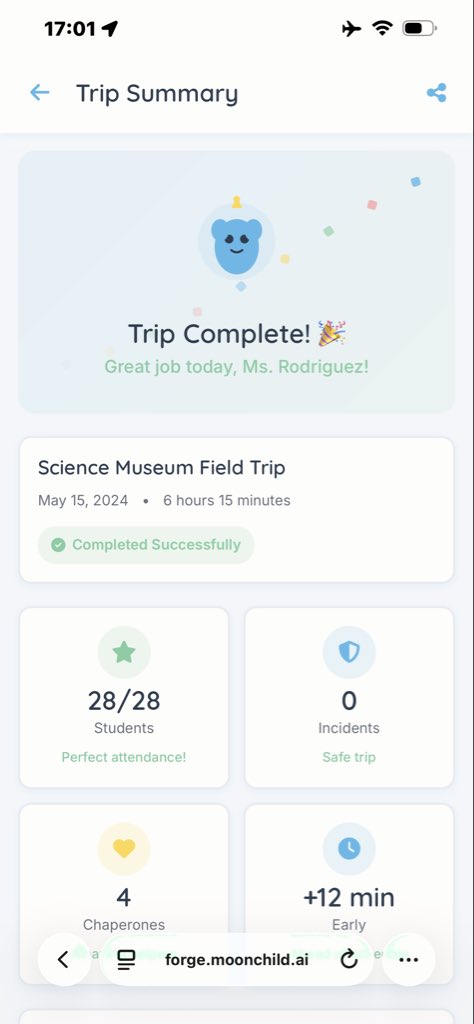 If field trips had a control center 😄🎒
Designed with Moonchild AI for the Moonchild Challenge.
Soft, friendly UI for teachers, students &amp; parents.
#moonchildAI #MoonchildTegachallenge