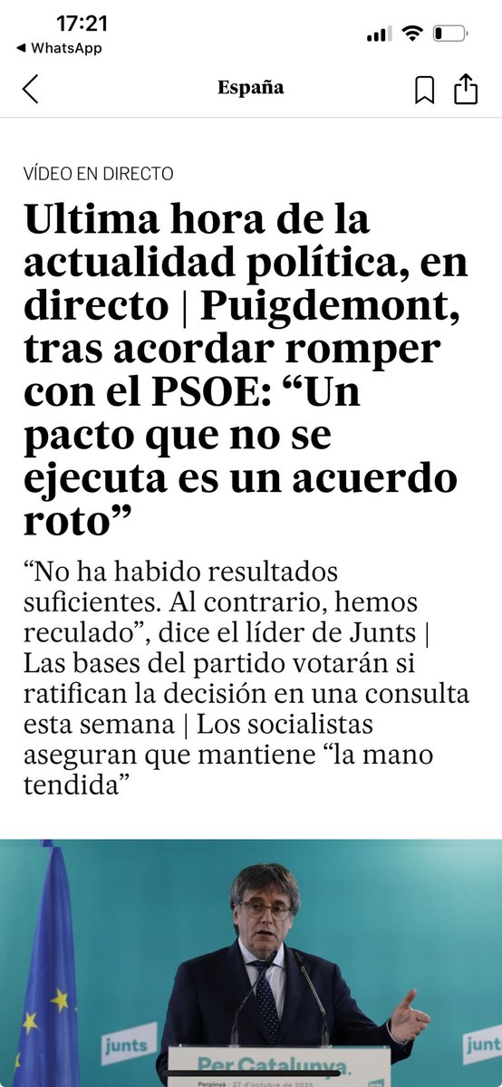 A ver que pacto haces con el ⁦<a href="/ppopular/">Partido Popular</a>⁩ y ⁦<a href="/vox_es/">VOX 🇪🇸</a>⁩ , y a ver qué consigues de ellos para avanzar en la independencia . Un gran mayoría de españoles y catalanes sobre todo, estarán muy pendientes de tus absurdas explicaciones ⁦<a href="/JuntsXCat/">Junts per Catalunya🎗</a>⁩ .