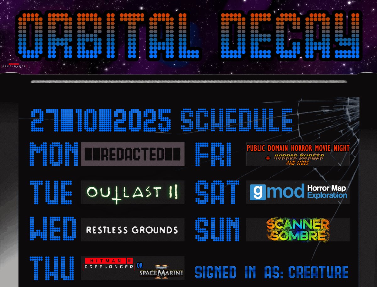 True_Creature's tweet image. october is almost done, but that doesn't mean i am