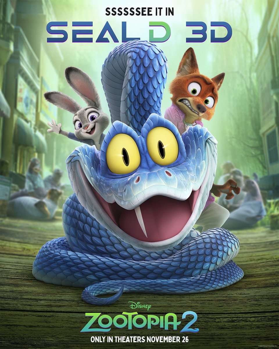 🎬 &lt;주토피아 2&gt; 11월 국내 개봉 📽️🎞️
➰ 4DX &amp; ScreenX &amp; 리얼D 포스터 🦊🐰🐍

아,, 자이맥스 &amp; 돌버니까진 ㄱㅇㅇ 정도였는데
ㅁㅊ 퍼리+포디=퍼디엑스는 못 참지ㅋㅋㅋㅋㅋ
&lt;주토피아&gt; 컨셉에 맞게 특별관 포스터들 
단체로 로고 변형 시킨 게 너무 귀엽고 웃겨 🥹