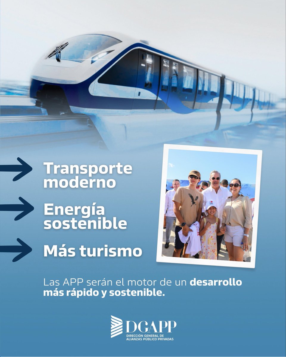 DGAPPRD's tweet image. En solo 5 años, la DGAPP ha puesto a República Dominicana en la tendencia global de las APP.

Transparencia, seguridad jurídica y capital humano capacitado hacen de RD un referente regional.

👉 El futuro: más obras, más desarrollo, más oportunidades.
#DGAPP