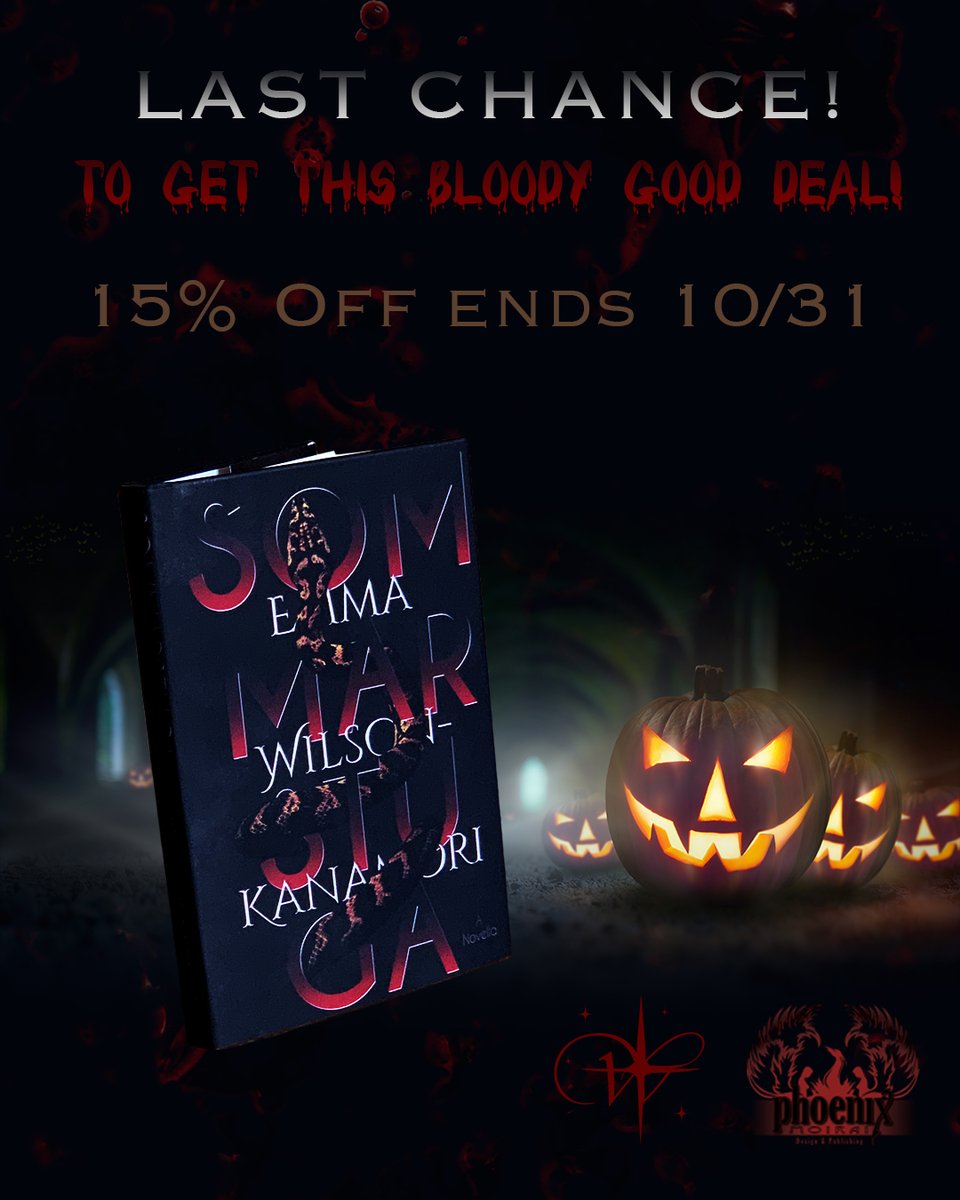 Last chance to grab this bloody good deal on Sommarstuga! Time is running out to get 15% off this creepy, supernatural horror tale. Offer ends 10/31. Get your copy today before you, too, or devoured by your past. whimsillusion.com/bookshelf/buy-…