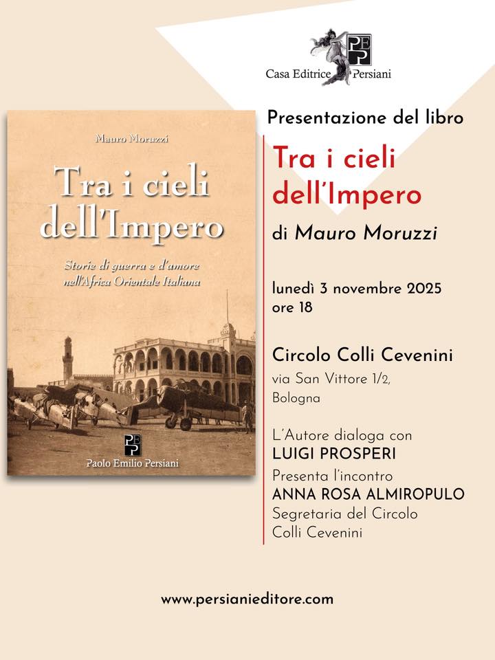 Mauro Moruzzi has  released a  novel titled "Tra i Cieli dell'Impero," which translates to "Among the Skies of the Empire." I have shared some interesting pictures from the book, set during World War II in Massawa, Eritrea. This intriguing work is now available in Italian
