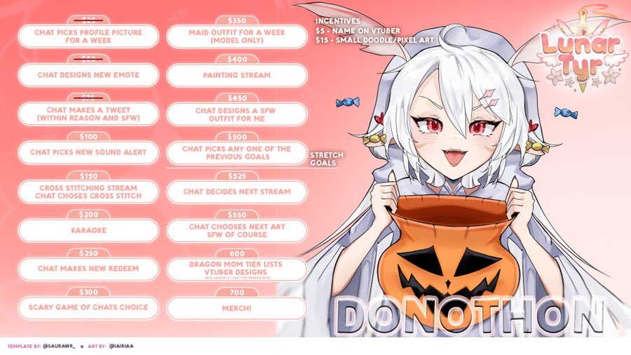 Lunar_Tyr's tweet photo. Hiya!!! No Stream Today but just a reminder that I’m doing a Donothon right now!!! If you wish to contribute, which is optional, I’ll leave a link below!
#vtuber #vtuberdragon #donothon https://t.co/l7kwdPop8u