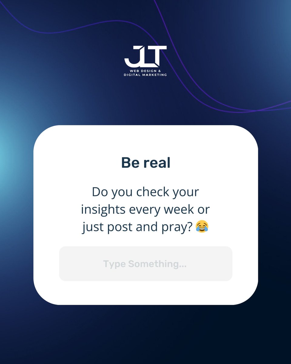 jlt_web's tweet image. Be honest 👀—do you check your insights every week, or just post &amp;amp; pray? 😂 Checking insights = knowing what works. Posting &amp;amp; praying = guessing in the dark. 👉 Even 5 minutes a week can change your results. More tips: jltwebsolutions.com/social-media-m…
 #JLTWebSolutions