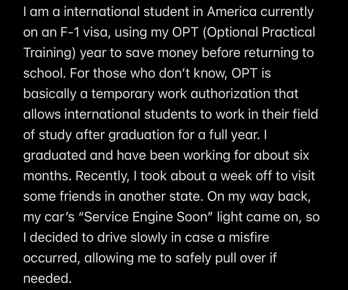 BNGmango's tweet photo. I as a legal international student in America was threatened to be deported by a DHS officer

Please read below https://t.co/HfHkF0zaw1