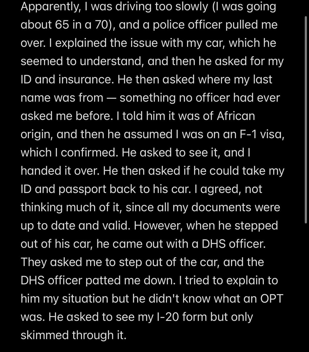 BNGmango's tweet photo. I as a legal international student in America was threatened to be deported by a DHS officer

Please read below https://t.co/HfHkF0zaw1