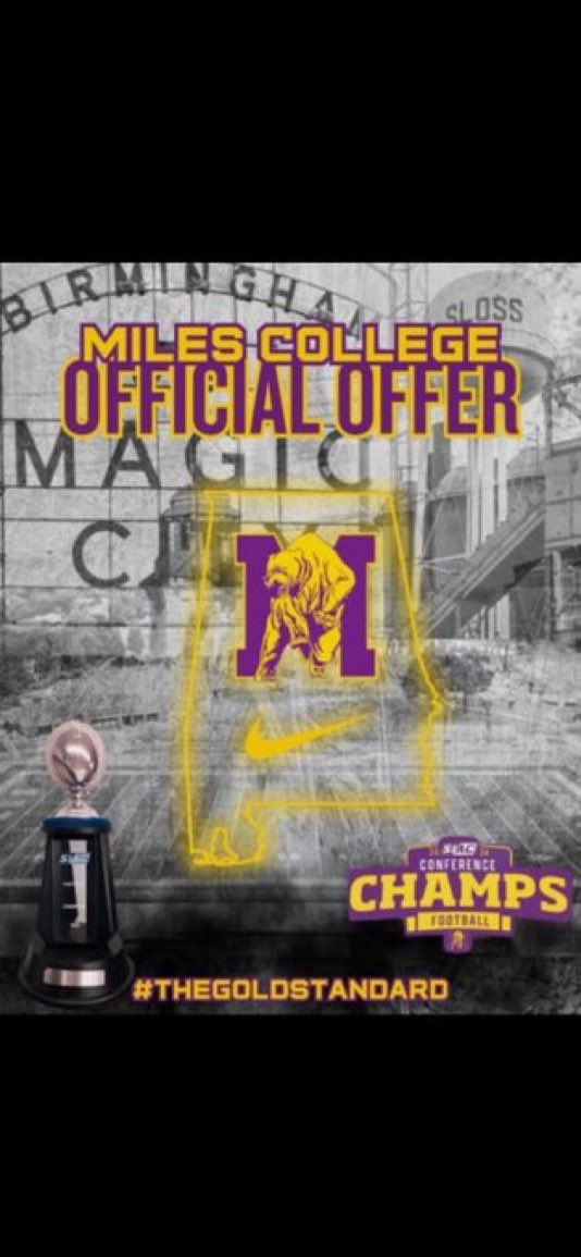 Blessed to Earn an offer from Miles college🙏🏾 <a href="/GMC_Football/">GMC Football</a> <a href="/CoachTyPhillips/">Ty Phillips</a> <a href="/Goree_51/">KeCalf Goree Jr</a>