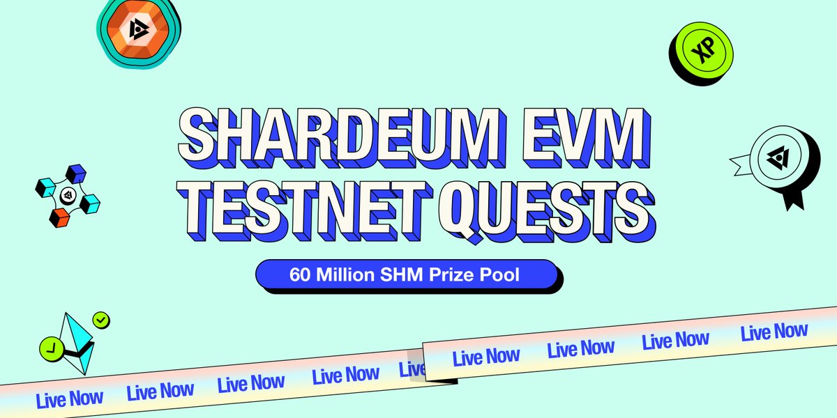 shardeum's tweet image. 12 Hours Left ⌛
Final chance to boost XP & increase your chances of winning from the 60 million $SHM prize pool by completing all on-chain & off-chain quests.
Don't miss out: shardeum.org/evm-testnet-qu…