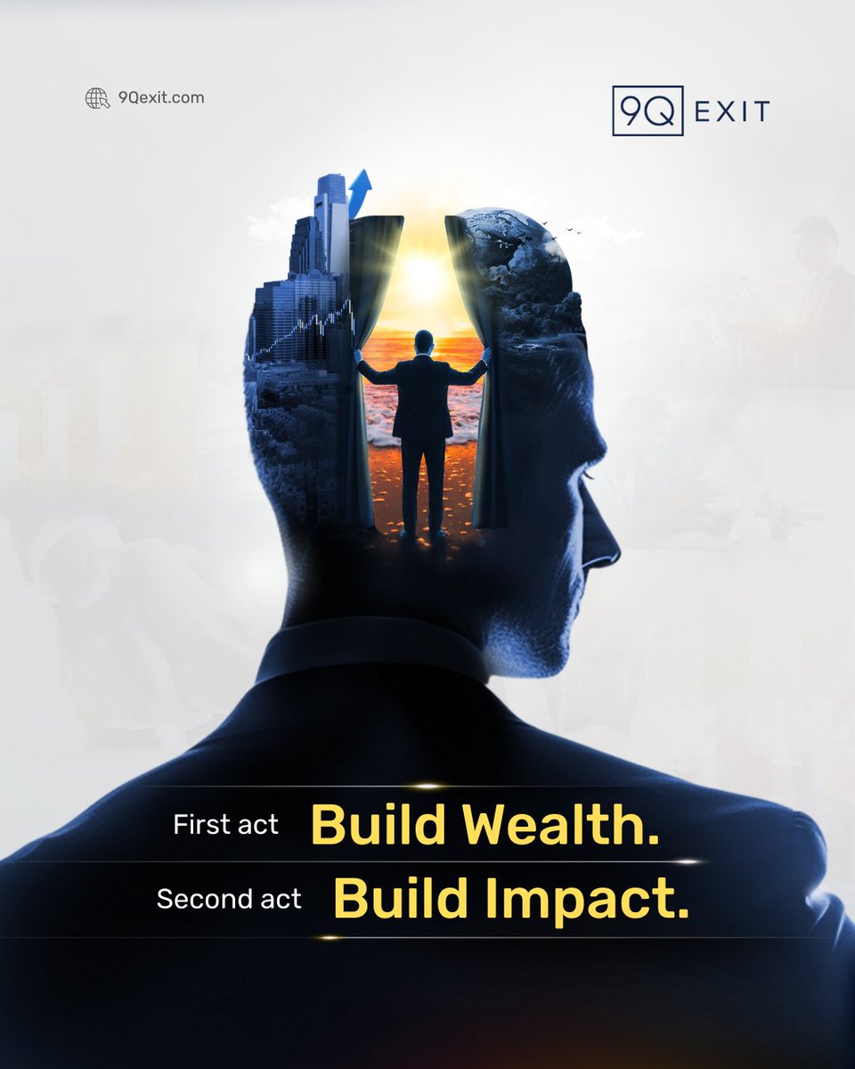 9Qexit's tweet image. First act: build wealth. Second act: build impact. 🌍
Success creates the freedom to focus on problems bigger than profit.

What will you solve next? 💫

#impact #purpose #socialchange #secondact