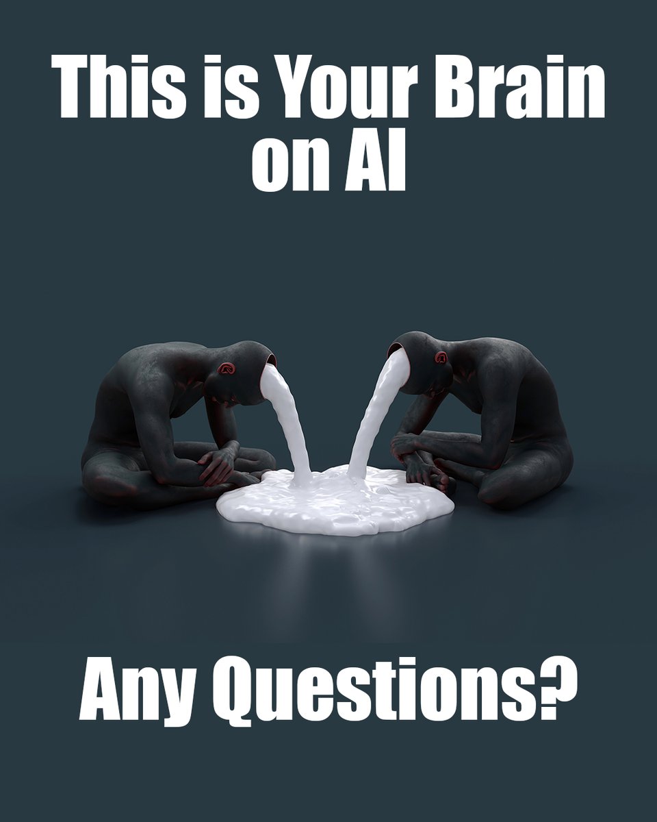 Relying on AI for everything from mundane tasks to creative solutions will only melt your cognitive abilities away into nothing but digital goo. Think for yourself; be creative; and let your brain flourish the way it was meant to!