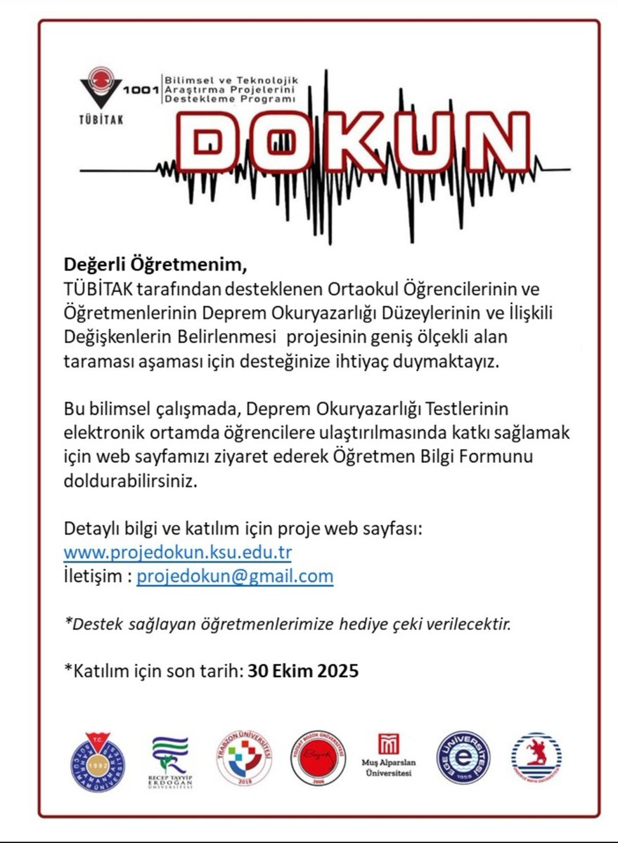 AfetDafet's tweet photo. Değerli öğretmenlerimiz, projemize destek olarak ülkemizde depreme dirençli bir toplum inşa etme hedefine katkıda bulunulabilirsiniz. Katılım sağlamak için lütfen proje web sayfasındaki Öğretmen Bilgi Formunu doldurunuz.
https://t.co/QyogHqoMnW https://t.co/66HYpQyc7d
