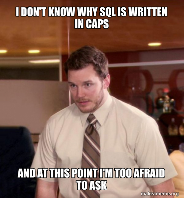 SQLGroup's tweet image. Happy Monday everyone 😊
#sql #sqlmeme #why