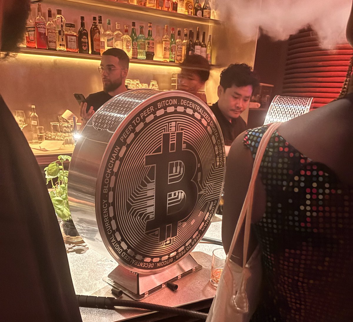 They have Bitcoin Shisha at the <a href="/MEXC_Official/">MEXC</a> event at Blockchain Life Dubai haha