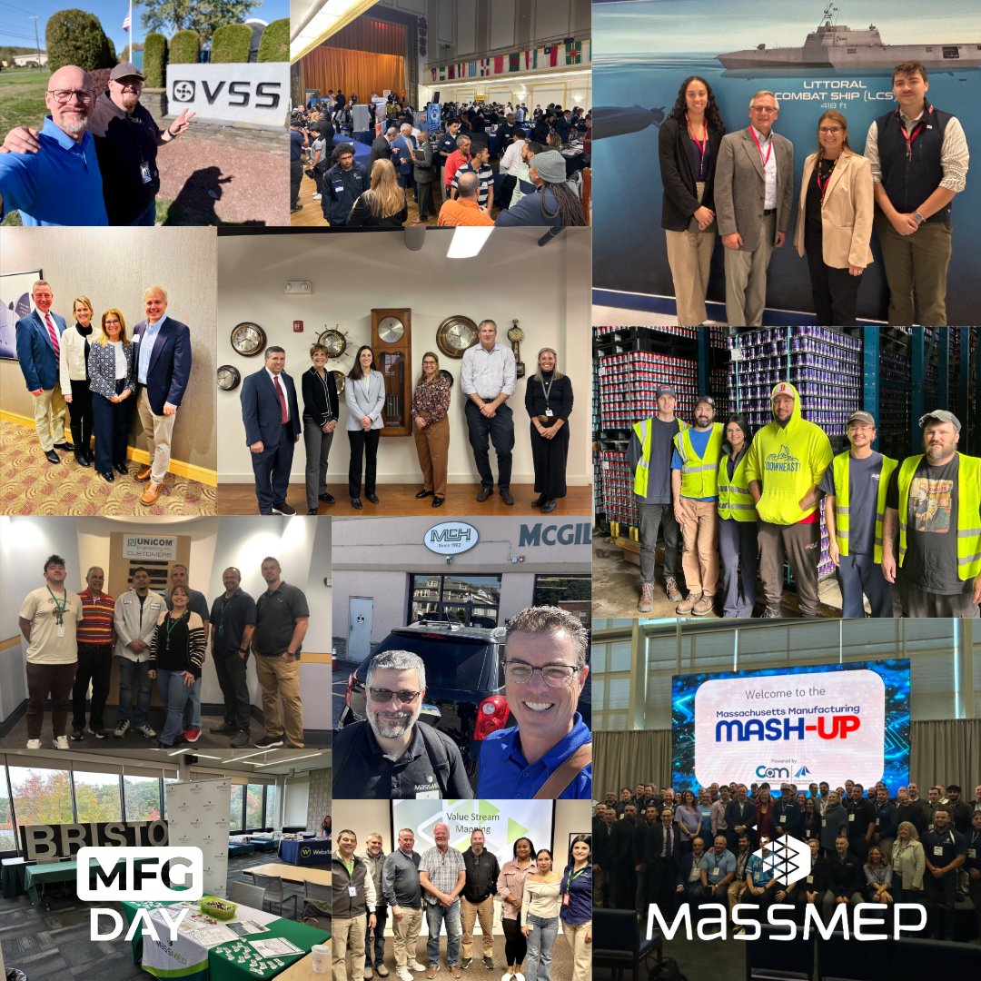 This is just scratching the surface of where MassMEP was this #ManufacturingMonth!

We’re proud to support MA manufacturers every step of the way. If you’re facing challenges in operations, innovation, or strategy, reach out, we’re here to help. 
massmep.org/contact-us/

#MassMEP