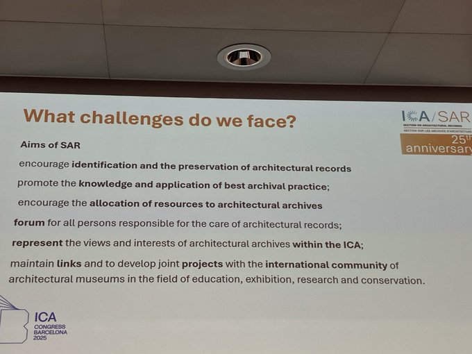 ICA-Section on Architectural Records tweet media