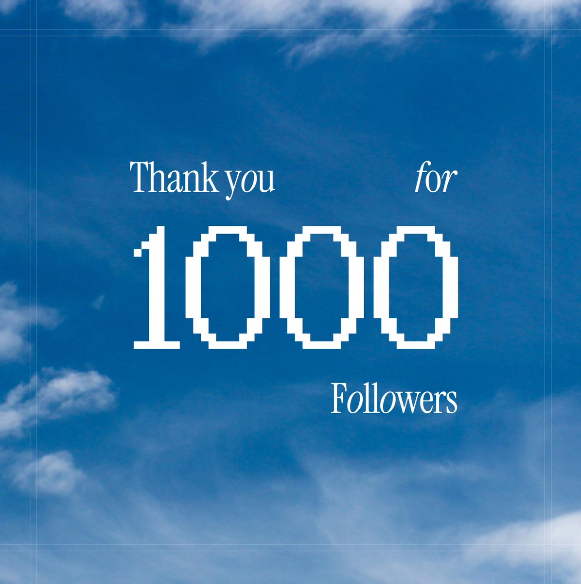 Thank you everyone for 1000 followers ❤️

9 months in - 0 giveaways, 0 engagement farming
Just genuine connections and a solid audience.

Huge thanks to <a href="/connorrdixon/">Connor</a>  , started working with him back when I had 39 followers in Feb. Now hitting 1k with his constant support. Still