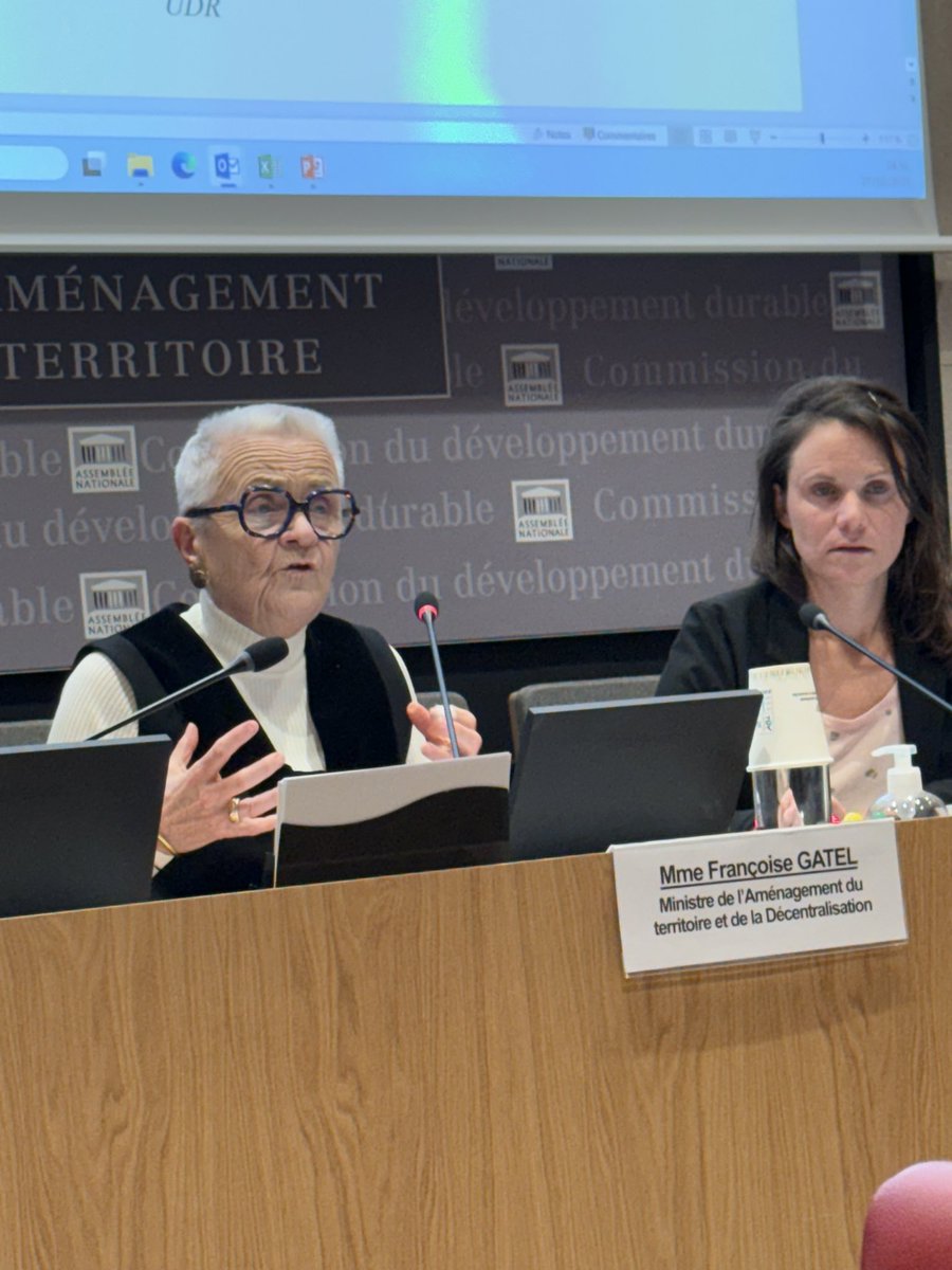 #DirectAN 
En parallèle des travaux budgétaires PLF 2026 dans l’hémicycle, audition de <a href="/FrancoiseGatel/">Françoise GATEL</a>, ministre de l’aménagement des territoires et de la décentralisation, en commission du développement durable. 

<a href="/DeputesHorizons/">Députés Horizons & Indépendants</a>