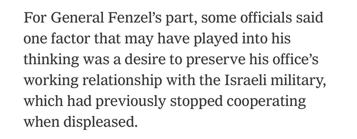 NYT reports that the US can’t properly investigate killings of its own citizens because Israel appears to have leverage over the investigators
