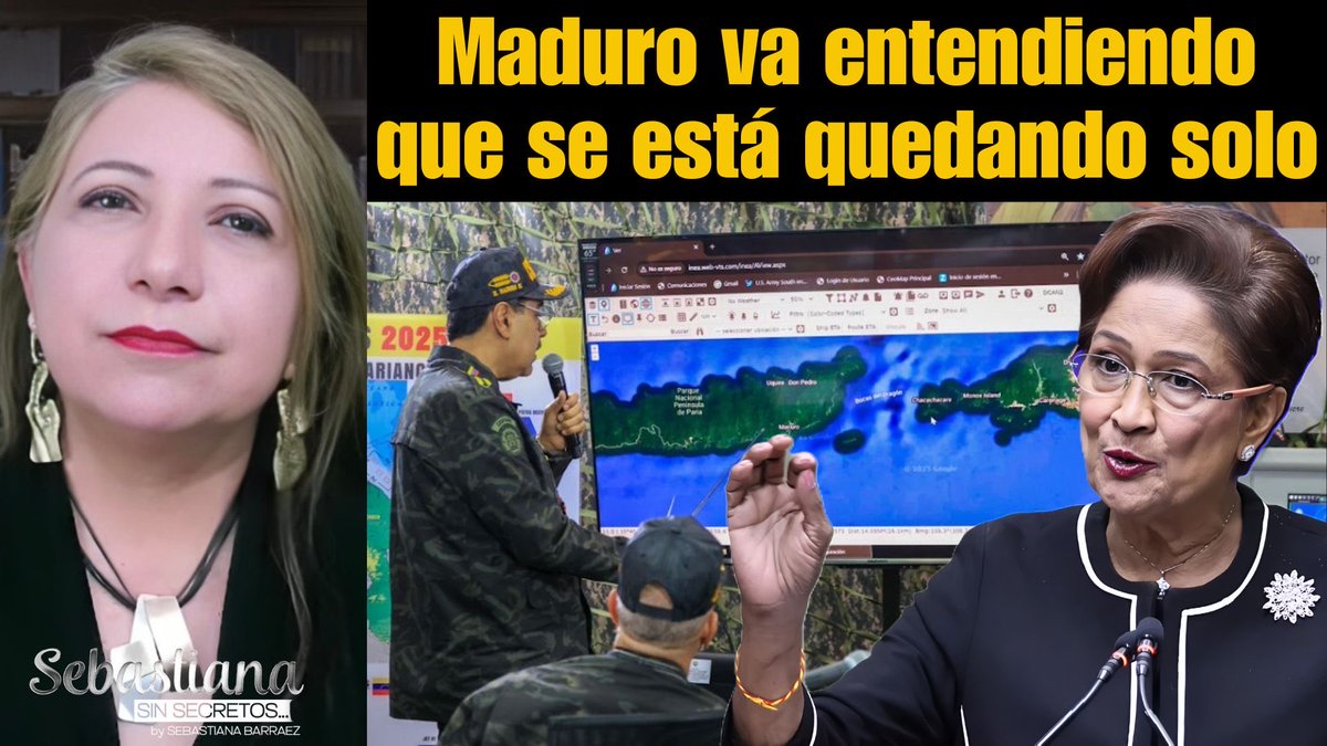 #SebastianaSinSecretos 

Maduro va entendiendo que se está quedando solo

Ataca a la primera ministra de Trinidad

 youtube.com/watch?v=Q_skJv…