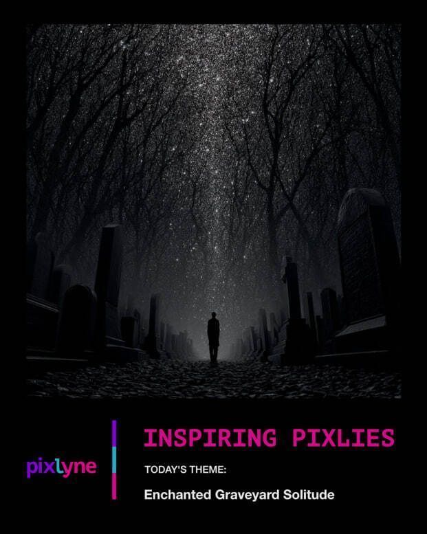 WeArePixlyne's tweet image. ✨INSPIRING PIXLIES✨

🌃 ✨ Enchanted Graveyard Solitude✨ 🌙 

Where stars fall like whispers and shadows keep secrets.🤫 
Even in stillness, the night breathes with memory.🌃 ✨ 🌙

#pixlyneinspirations #inspiringpixlies #pixlyne #whatsyourmedium