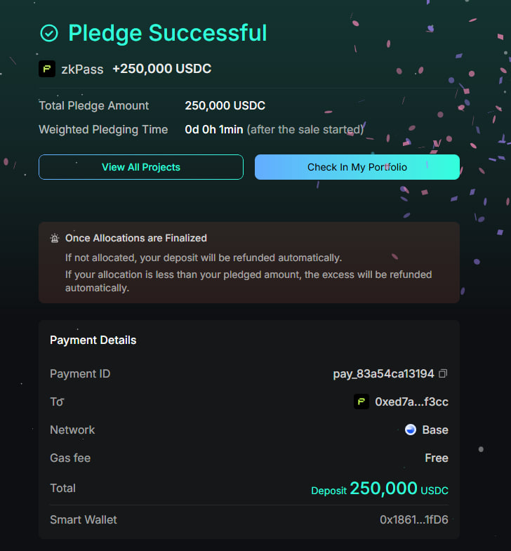 모멘텀 빠르게 2만불 풀캡 쌔려박고
카이토로 넘어와서 바로 런치패드하기..!!
거기에 한시간 뒤에는 메가이더까지;; 오늘 너무 바쁘네요!!

저는 <a href="/zkPass/">zkPass</a> 에도 25만불 풀캡을 쌔려박았는데요,
어차피 <a href="/KaitoAI/">Kaito AI 🌊</a> 스테이커도 아니고 야파바라도 없어서
풀캡과 시간으로 조금이나마 할당 더 받는 마인드로