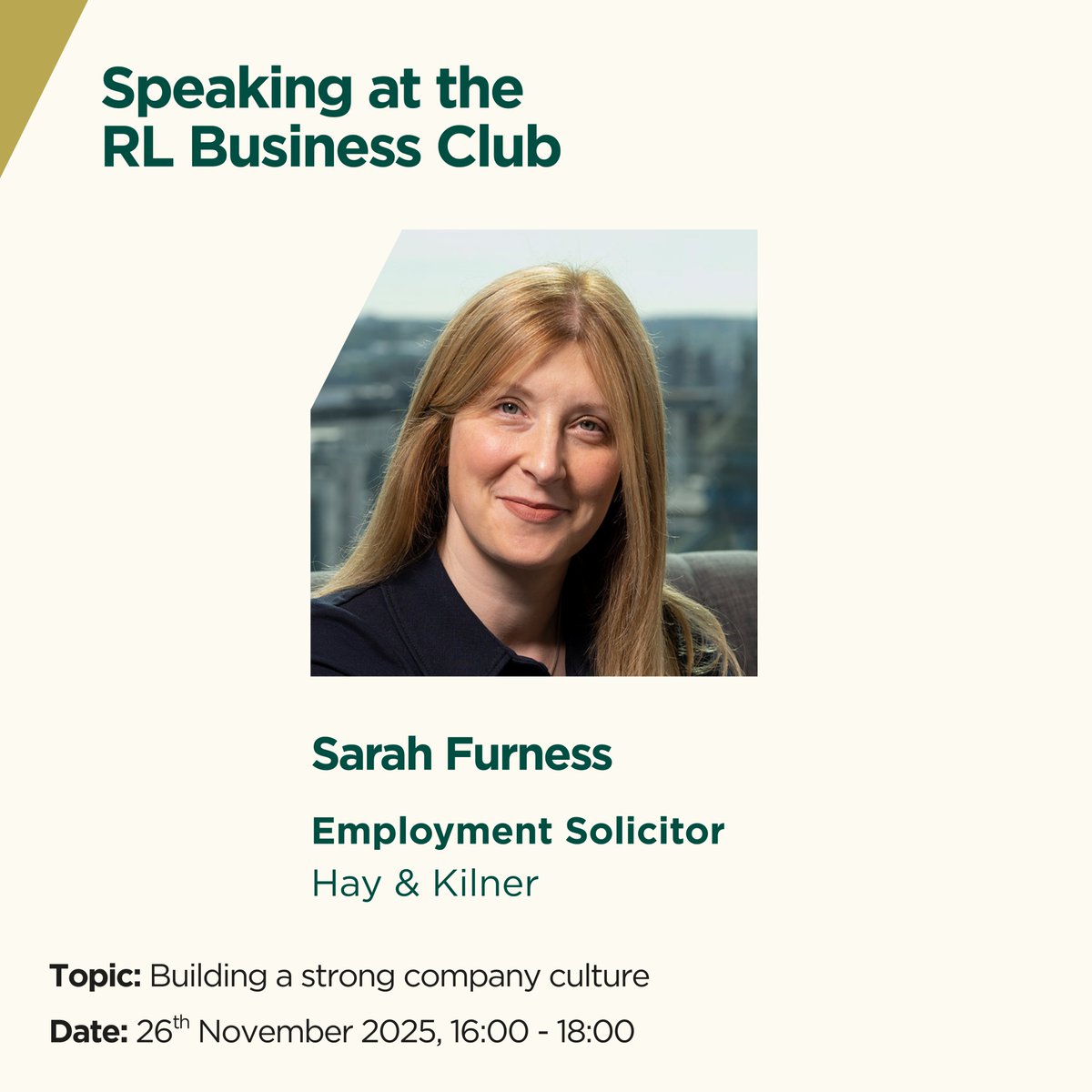 We’re excited to have Sarah Furness from <a href="/HayKilner/">Hay & Kilner</a> speaking at our next RL Business Club event.

If you’re a business owner or leader wanting to strengthen your people strategy and stay ahead of change, join us on 26th November: bit.ly/4n9vTDQ