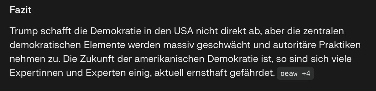 Immer wieder wird Grok, die KI von Musk, auf X befragt. Aber man sollte sehr vorsichtig zu sein, den Antworten zu glauben. Ich habe Grok gefragt: Ist Trump dabei, die Demokratie in den USA abzuschaffen. Dieselbe Frage habe ich ChatGBT und Perplexitiy gestellt. Vergleicht selbst.